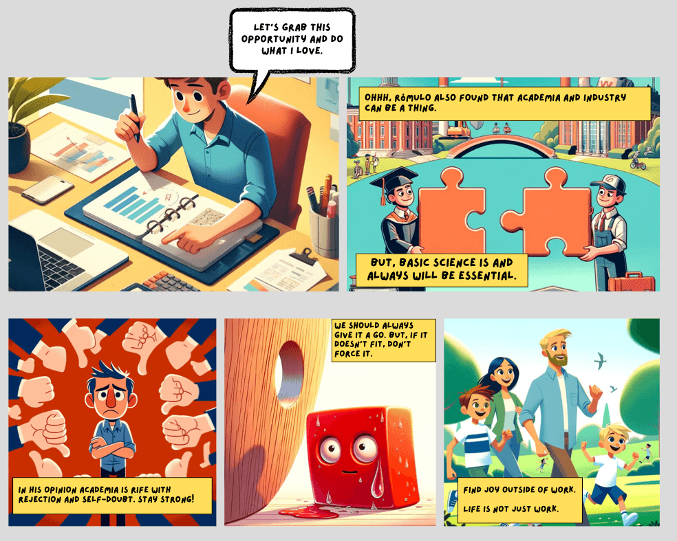 A cartoon with tips for your PhD